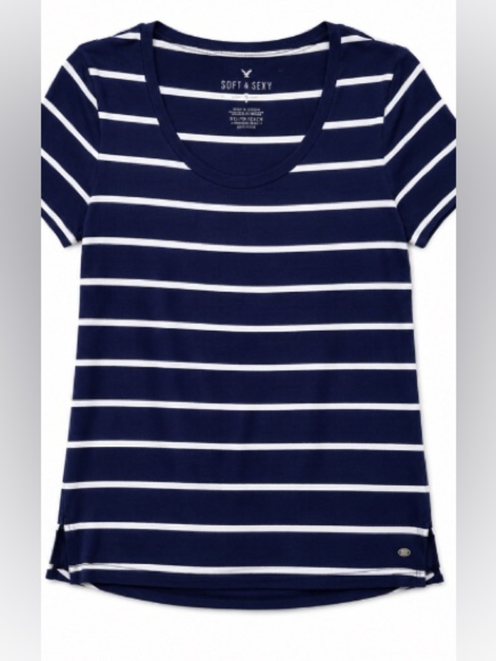American Eagle Outfitters • Navy and White • Striped • Short Sleeve Tee •XS